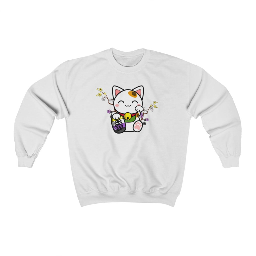 Maneki Neko Nonbinary Gender Neutral Sweatshirt