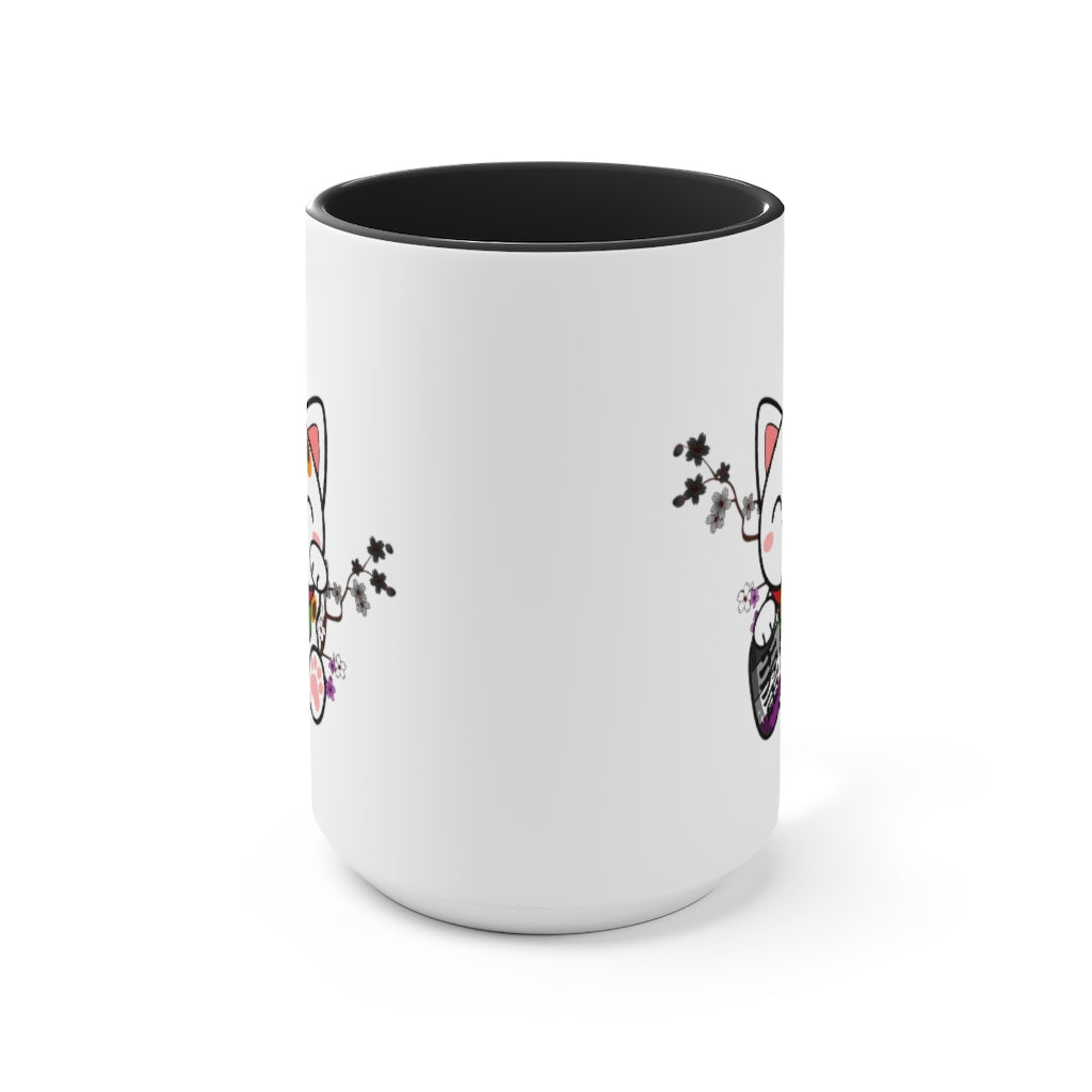 Maneki Neko Asexual Accent Mug