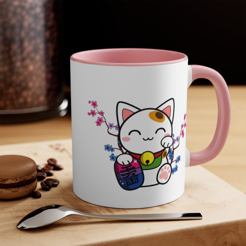 Maneki Neko Bisexual Accent Mug