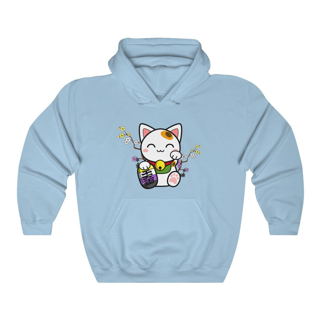 Maneki Neko Nonbinary Gender Neutral Hoodie