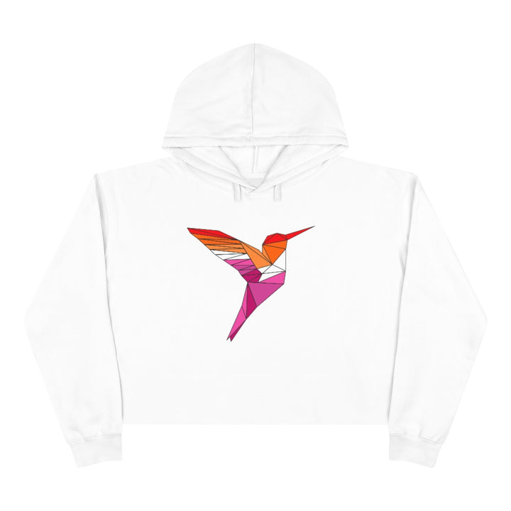 Polygon Hummingbird Lesbian Crop Hoodie