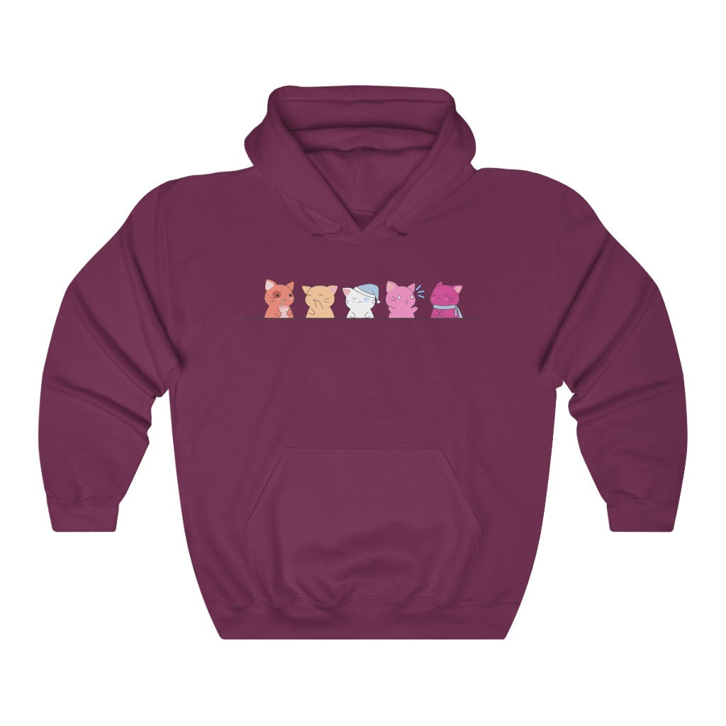 Kawaii Cats Lesbian Gender Neutral Hoodie