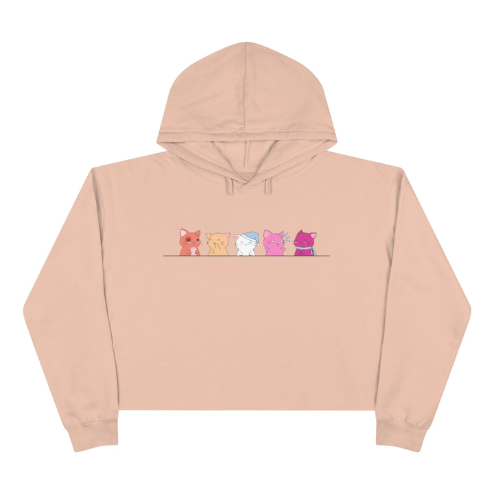 Kawaii Cats Lesbian Crop Hoodie