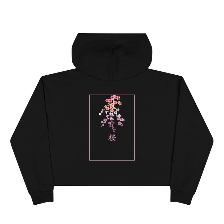 Sakura Haiku Lesbian Crop Hoodie