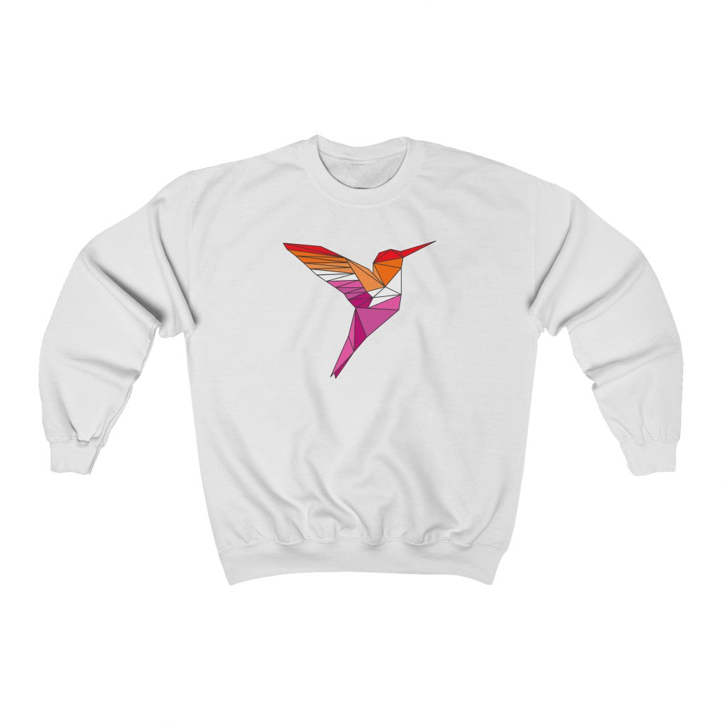 Polygon Hummingbird Lesbian Gender Neutral Sweatshirt