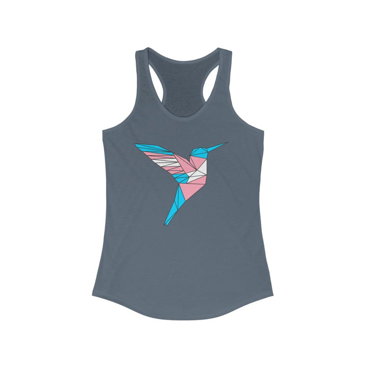 Trans Tank Top Racerback - Polygon Hummingbird