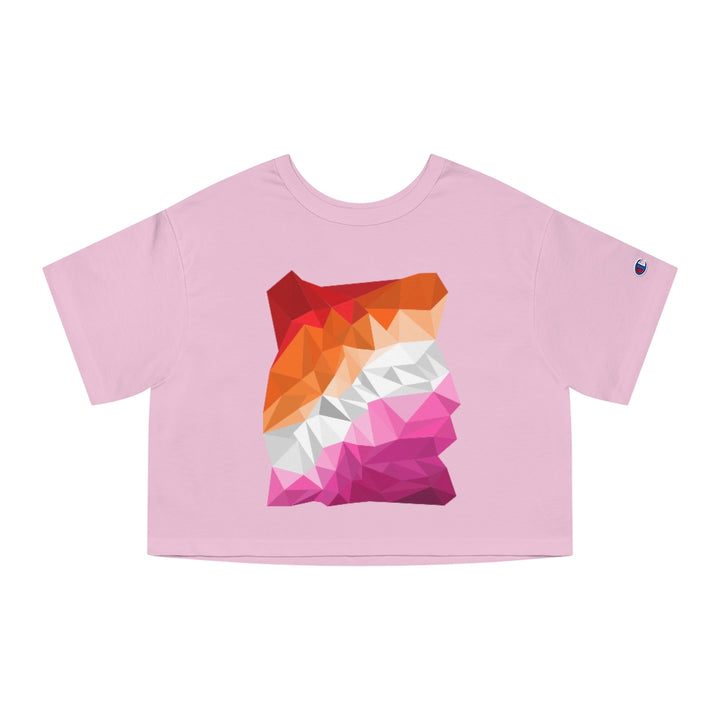 Champion - Abstract Lesbian Flag Cropped T-Shirt