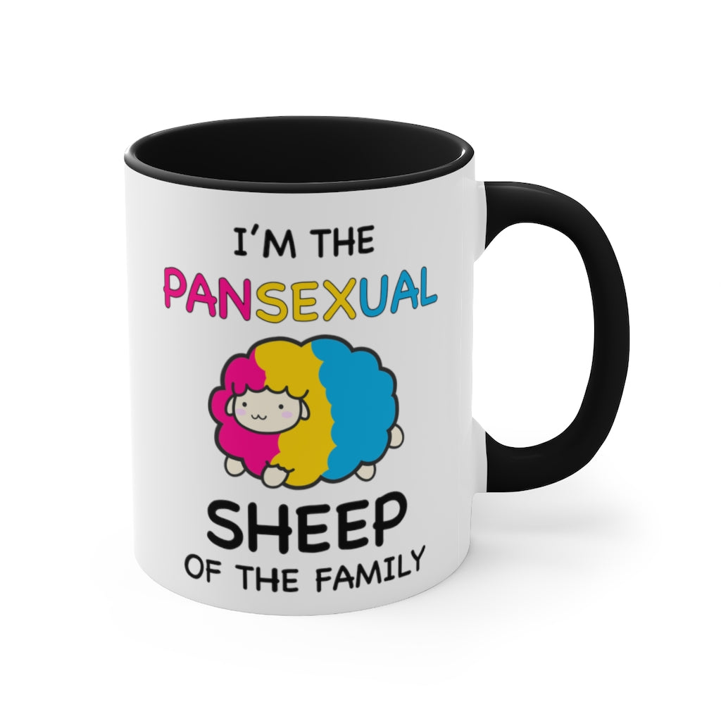 I'm The Pansexual Sheep Of The Family Accent Mug