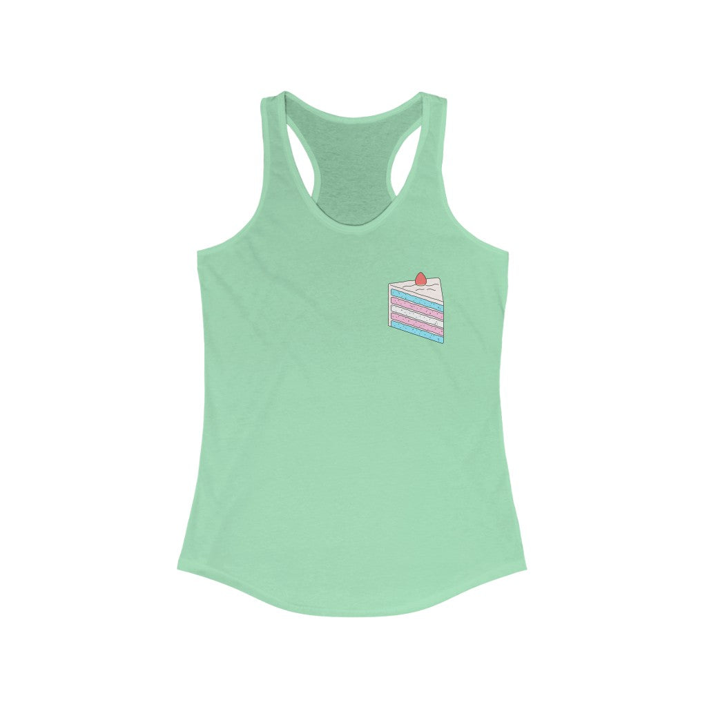 Trans Tank Top Racerback - Cake