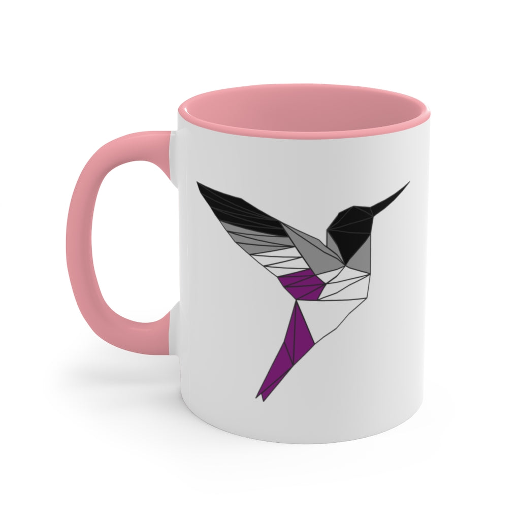 Polygon Hummingbird Asexual Accent Mug