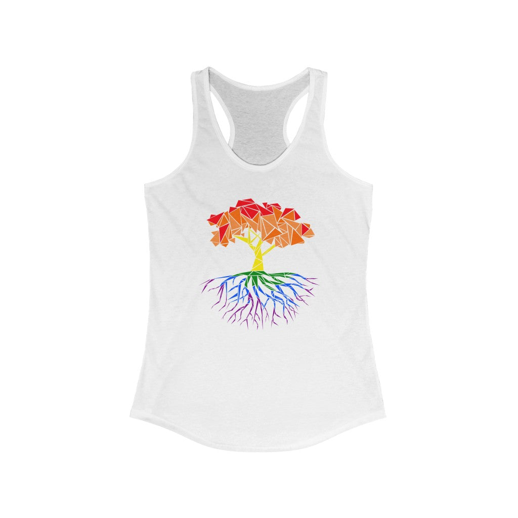 LGBTQ Pride Tank Top Racerback - Abstract Tree