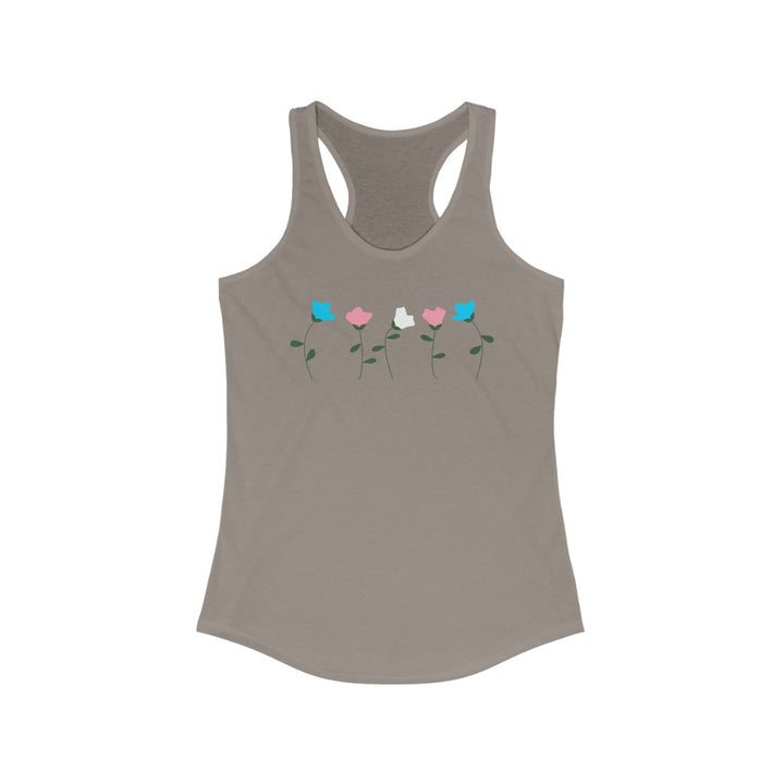 Trans Tank Top Racerback - Simple Flowers