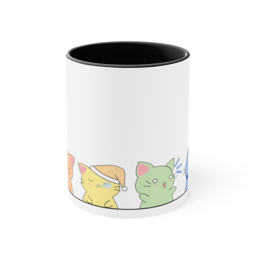 Kawaii Cats LGBTQ+ Accent Mug