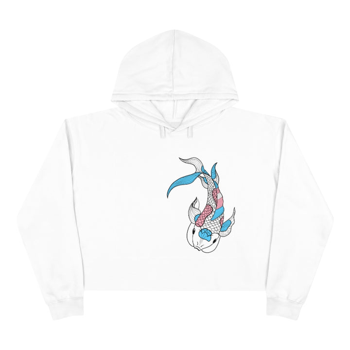 Trans Koi Crop Hoodie