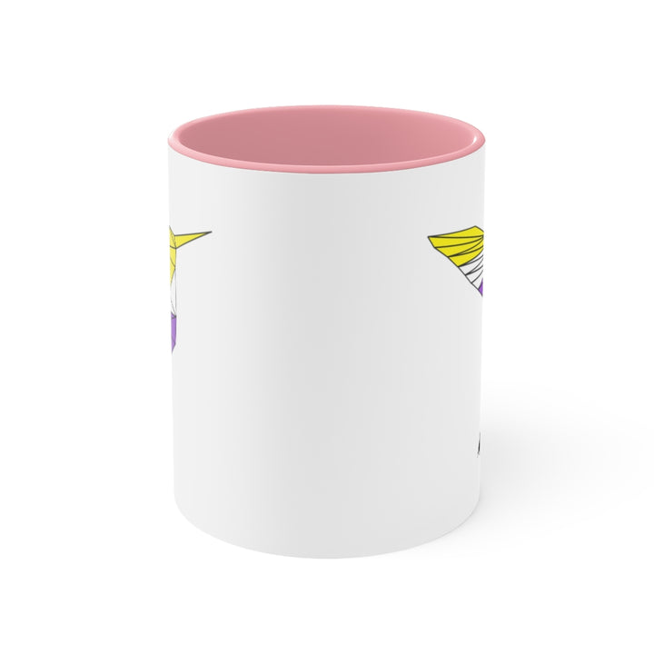 Polygon Hummingbird Nonbinary Accent Mug