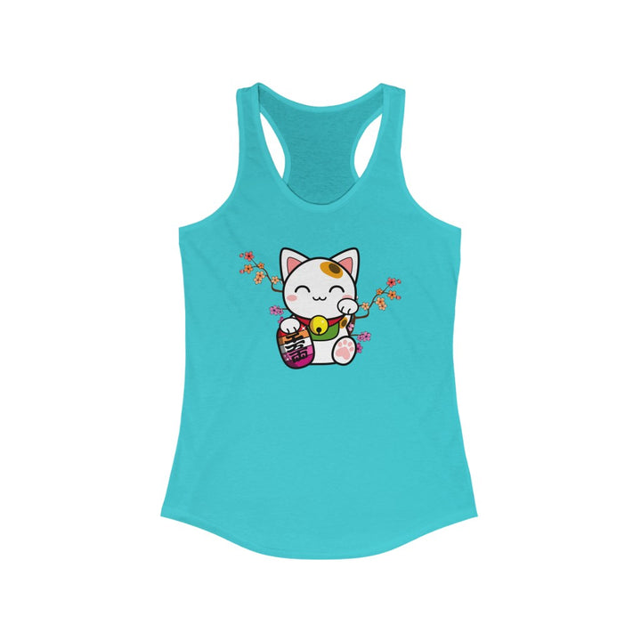 Lesbian Tank Top Racerback - Lucky Cat