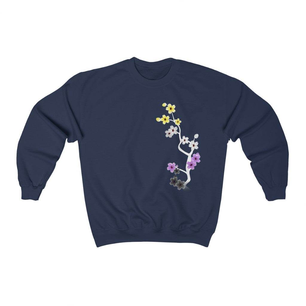 Dark Sakura Nonbinary Gender Neutral Sweatshirt