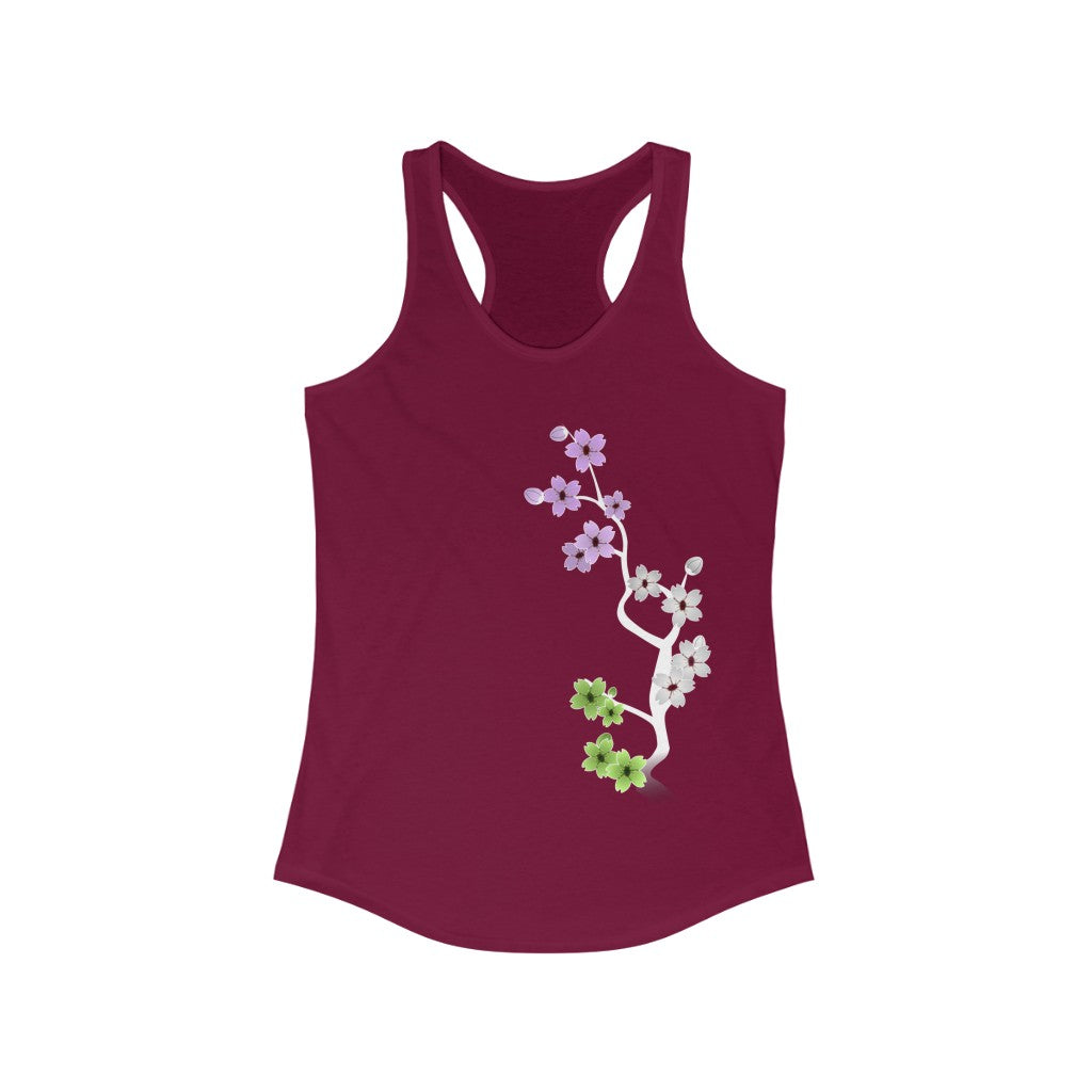 Genderqueer Tank Top Racerback - Dark Sakura