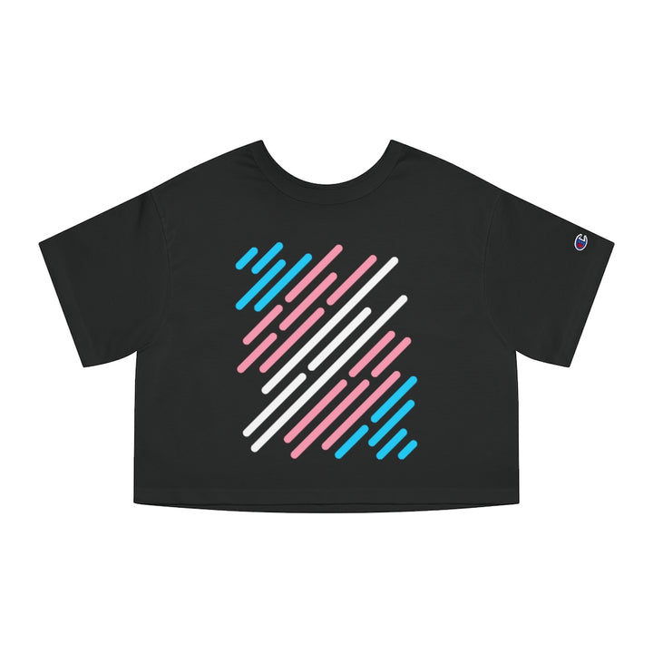 Champion - Trans Flag Stripe Cropped T-Shirt