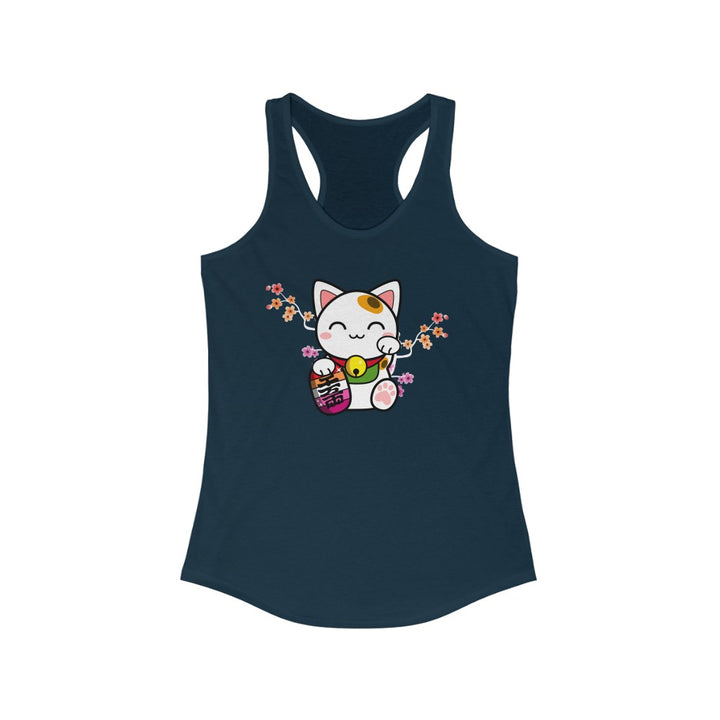 Lesbian Tank Top Racerback - Lucky Cat