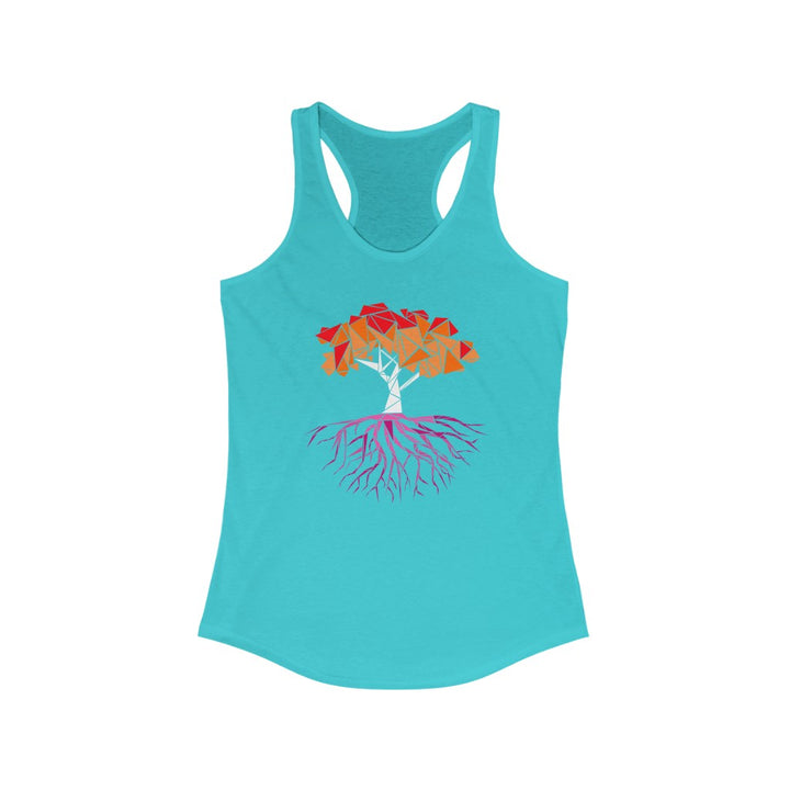 Lesbian Tank Top Racerback - Abstract Tree