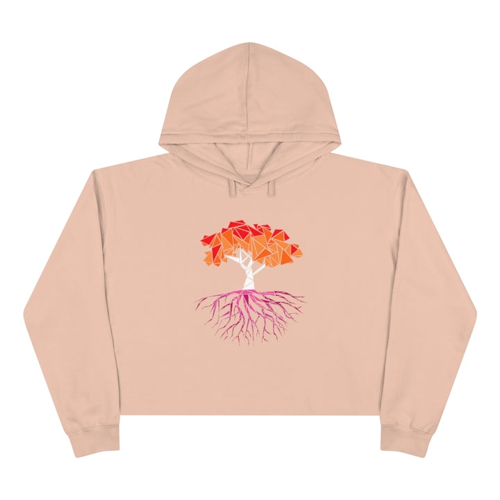 Abstract Tree Lesbian Crop Hoodie