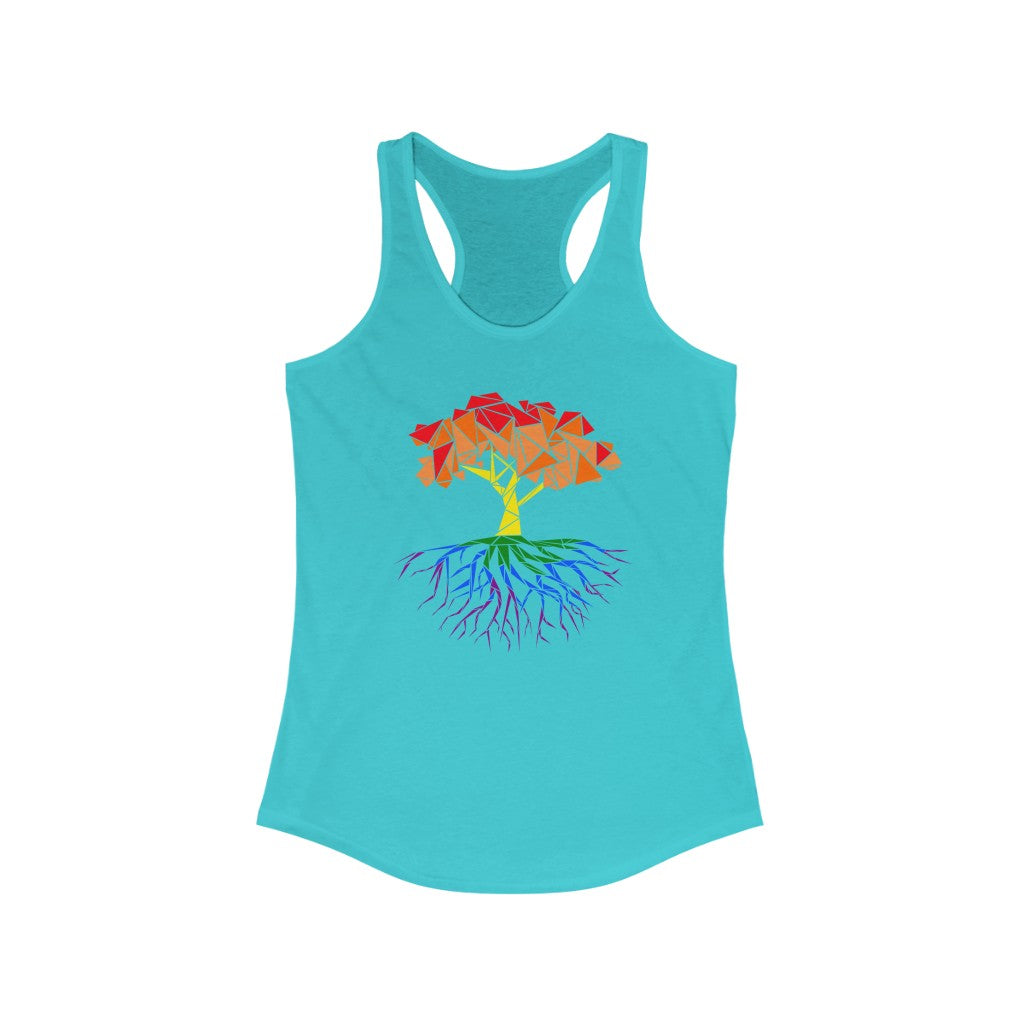 LGBTQ Pride Tank Top Racerback - Abstract Tree