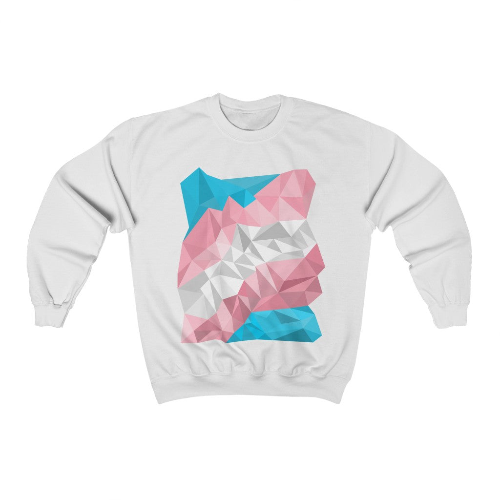 Trans Sweatshirt - Abstract Trans Flag