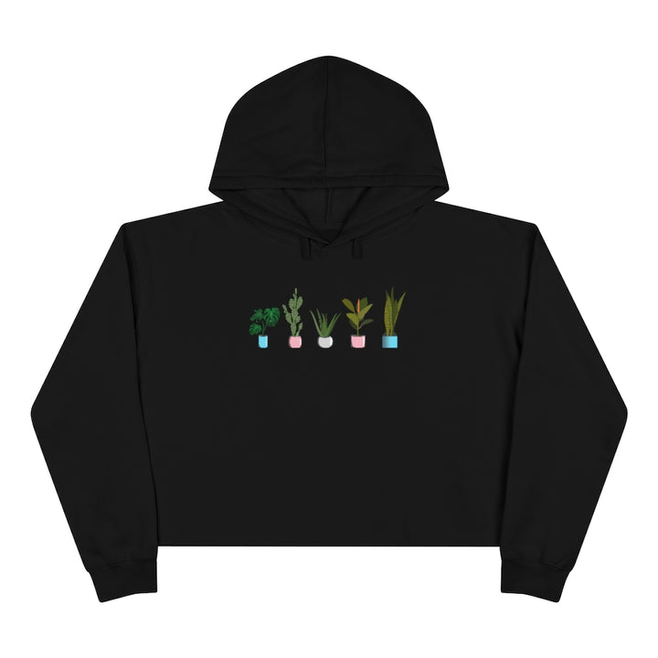 Succulent Plants Trans Crop Hoodie