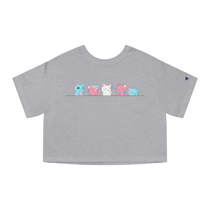 Champion - Kawaii Cats Trans Cropped T-Shirt