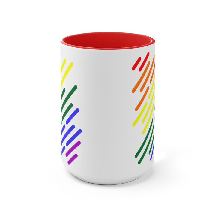 LGBTQ+ Flag Stripe Accent Mug