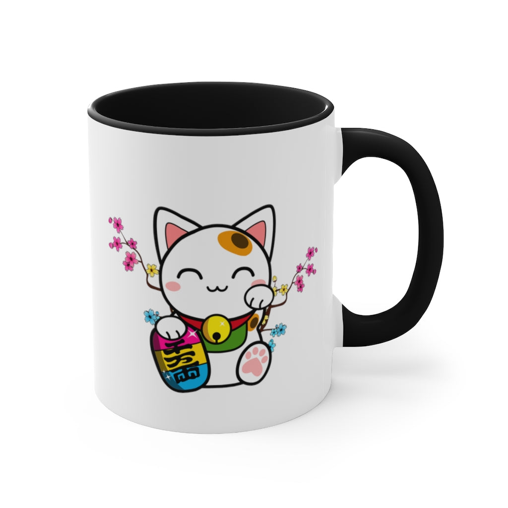 Maneki Neko Pansexual Accent Mug