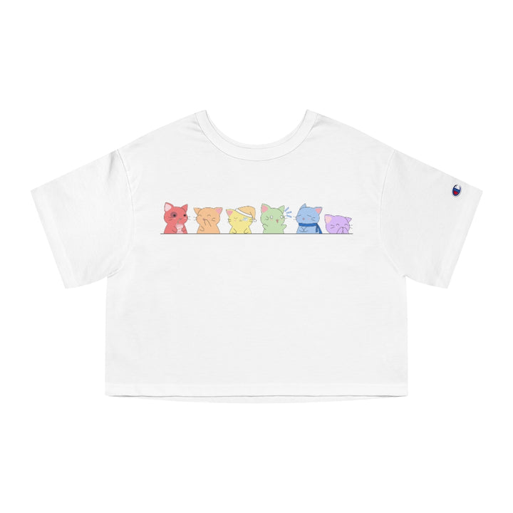 Champion - Kawaii Cats LGBTQ+ Cropped T-Shirt