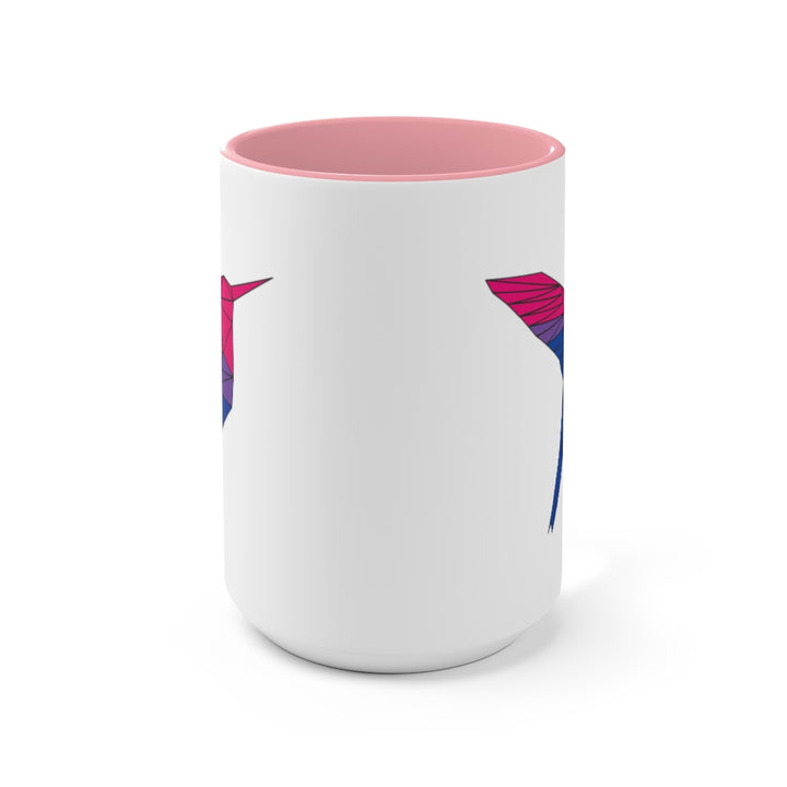 Polygon Hummingbird Bisexual Accent Mug