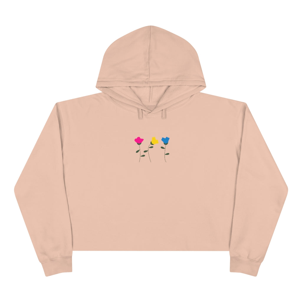 Pansexual Flower Crop Hoodie