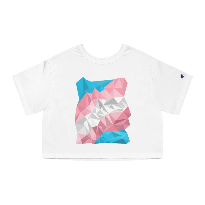 Champion - Abstract Trans Flag Cropped T-Shirt