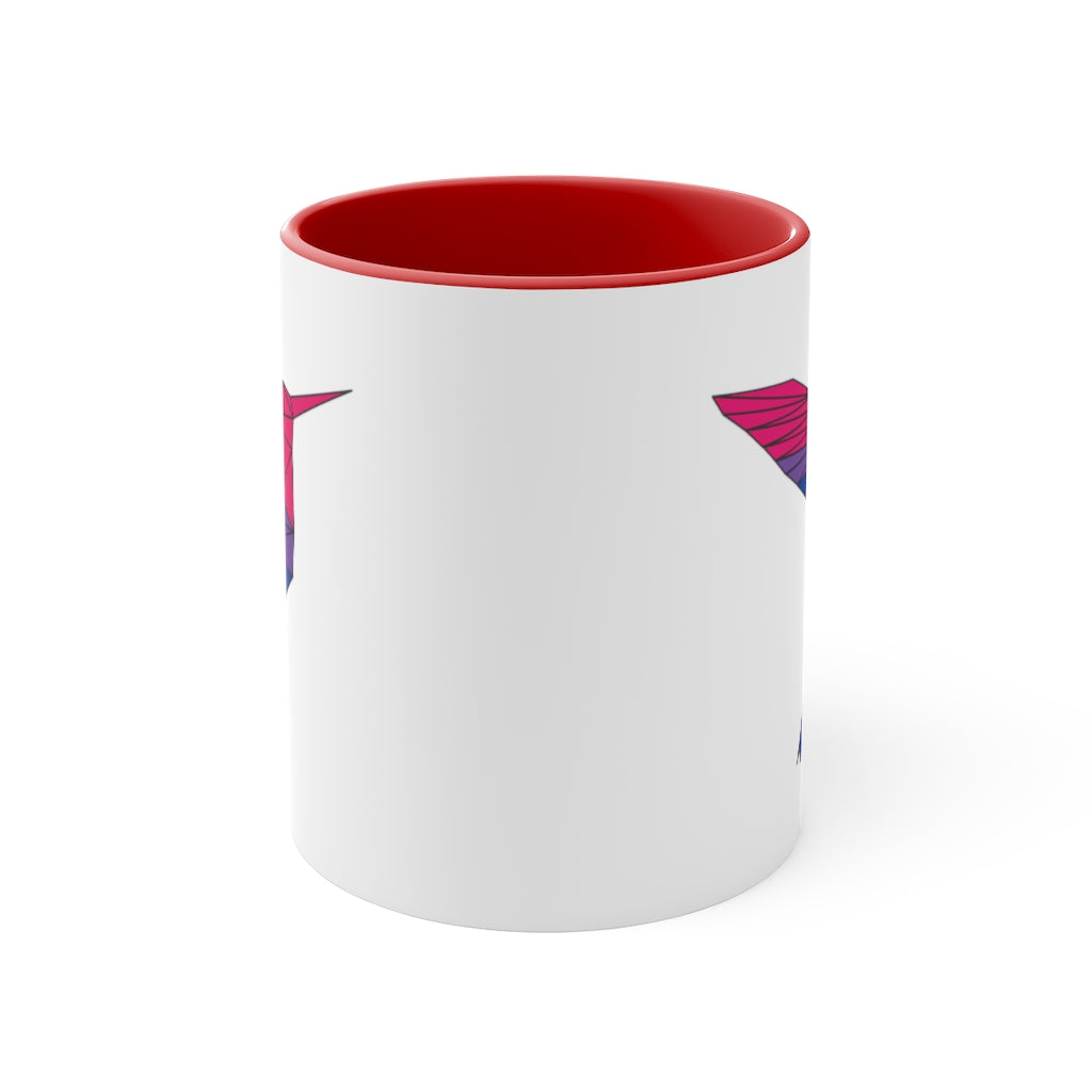 Polygon Hummingbird Bisexual Accent Mug