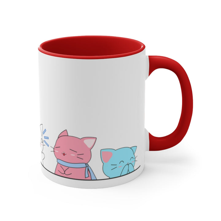 Kawaii Cats Trans Accent Mug