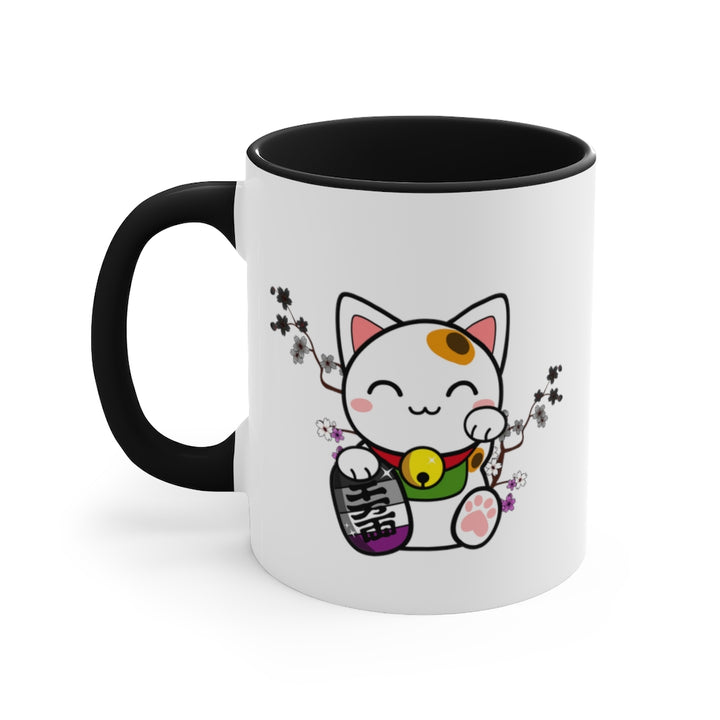 Maneki Neko Asexual Accent Mug