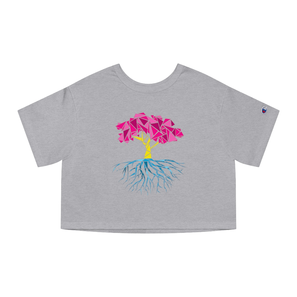 Champion - Abstract Tree Pansexual Cropped T-Shirt