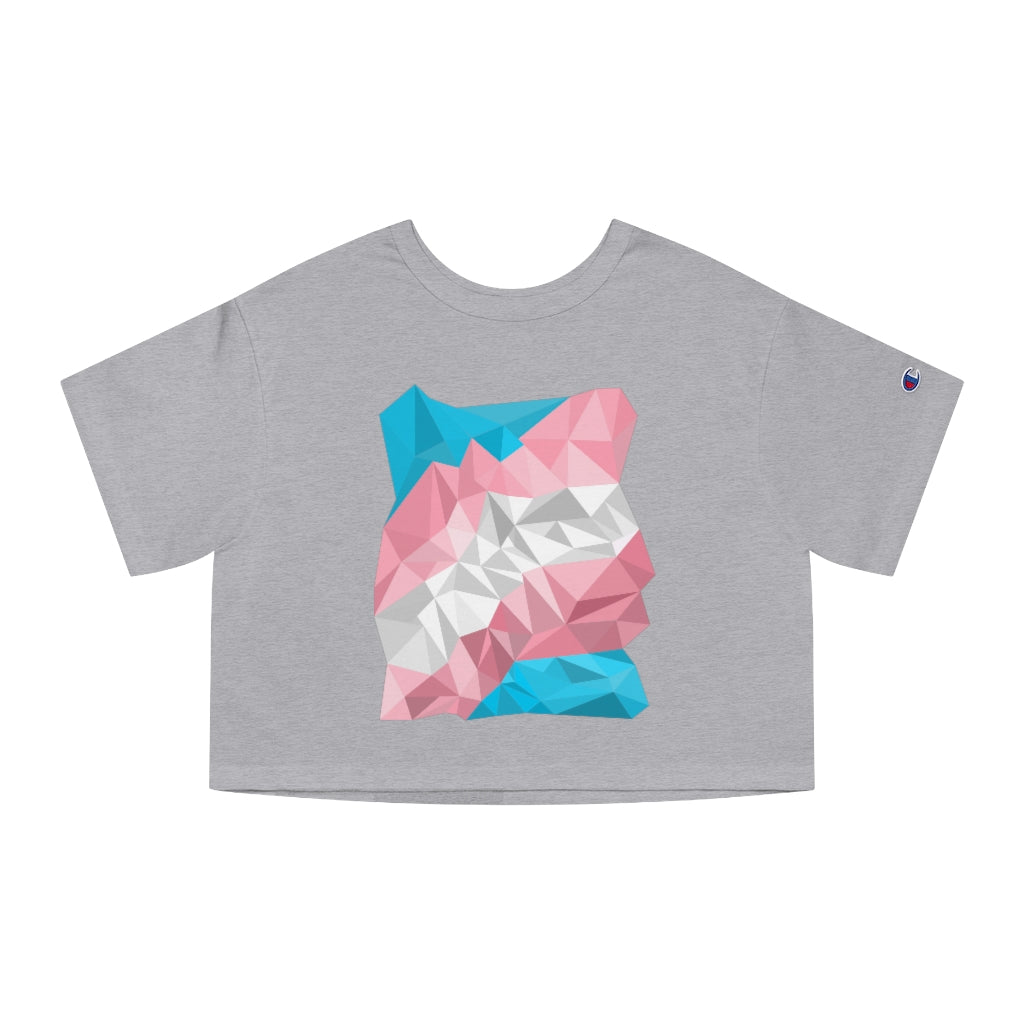 Champion - Abstract Trans Flag Cropped T-Shirt