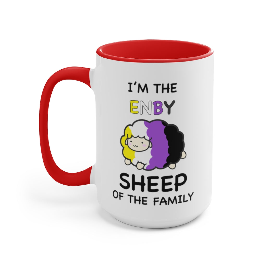 I'm The Nonbinary Sheep Of The Family Accent Mug