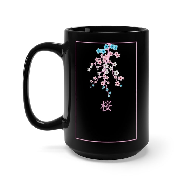 Sakura Haiku Trans Black Mug 15oz