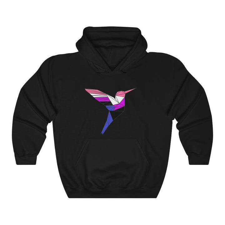 Polygon Hummingbird Genderfluid Gender Neutral Hoodie