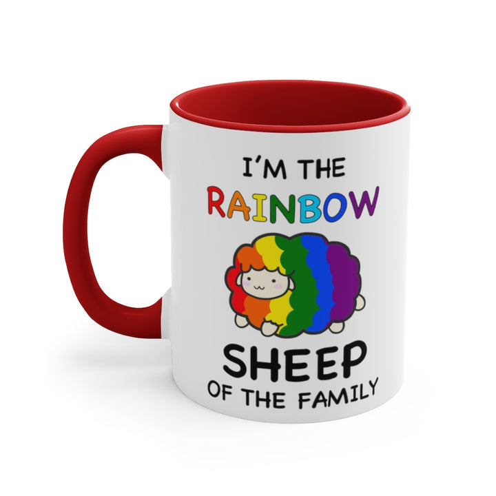 I'm The Rainbow Sheep Of The Family Accent Mug