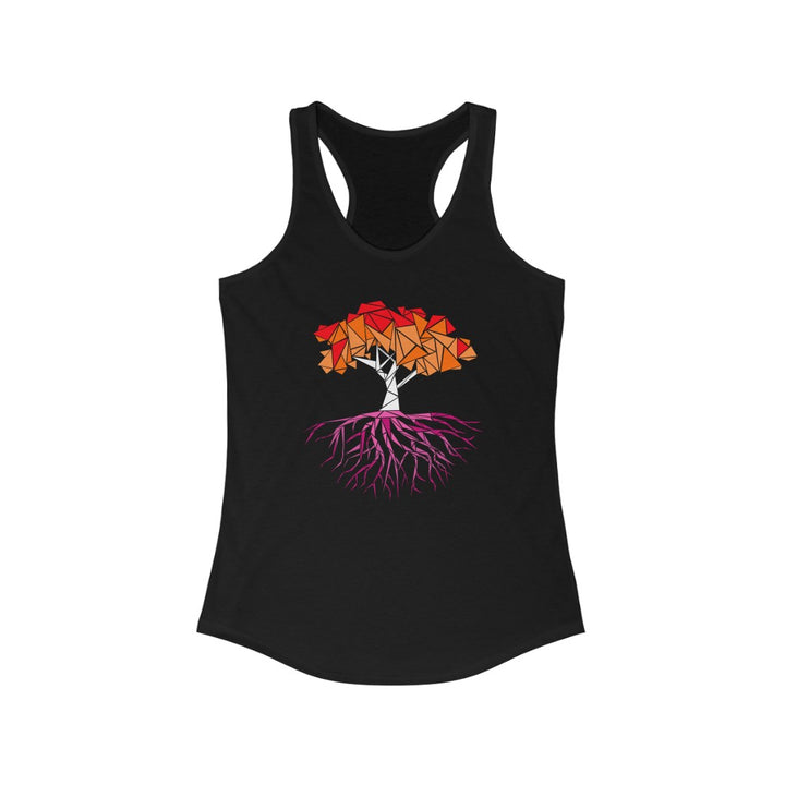 Lesbian Tank Top Racerback - Abstract Tree