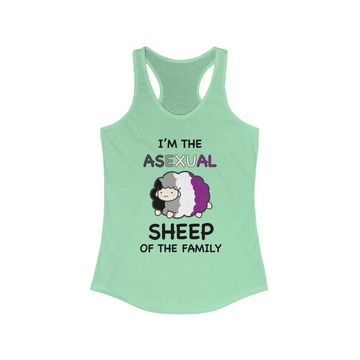 Asexual Tank Top Racerback - I'm The Asexual Sheep Of The Family