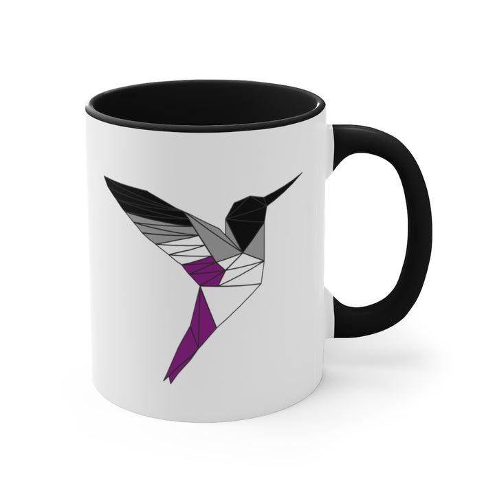 Polygon Hummingbird Asexual Accent Mug