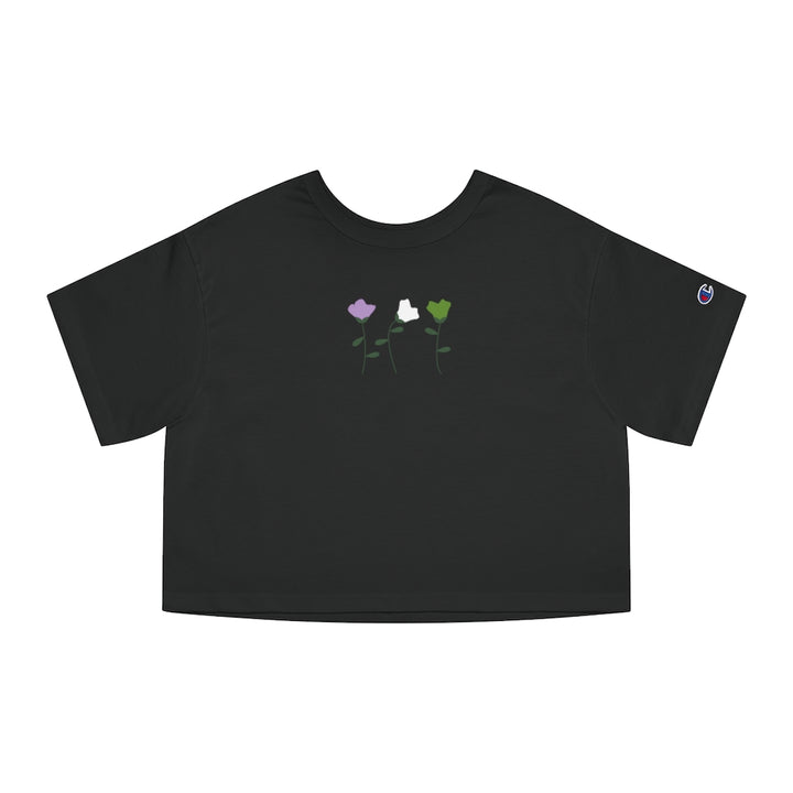 Champion - Genderqueer Flower Cropped T-Shirt