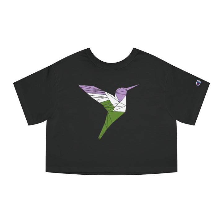 Champion - Polygon Hummingbird Genderqueer Cropped T-Shirt